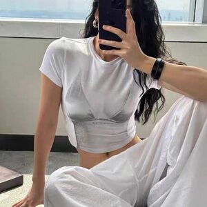 White Women's Crop Top